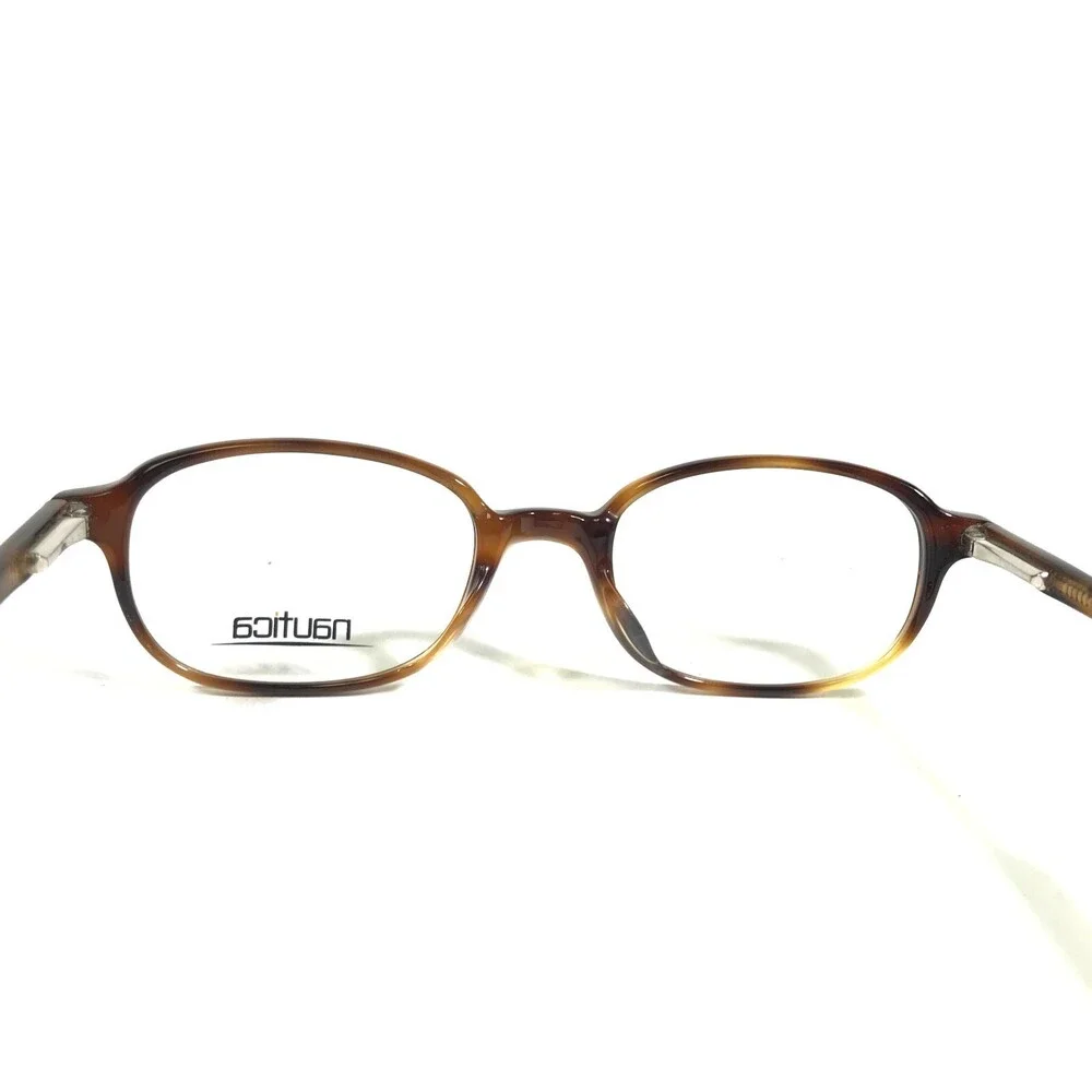 Nautica Eyeglasses Frames N8000 207 Brown Tortoise Round Oval Full Rim 48-19-140